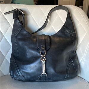 Coach Black Leather Shoulder Bag